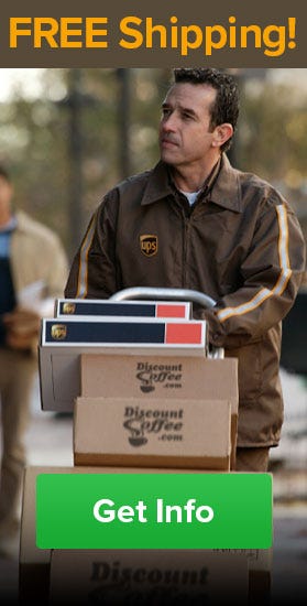 Discount Coffee Free Shipping USA, UPS, USPS, FedEx, delivered to your door.