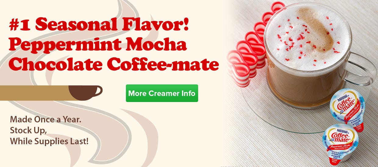 Buy Coffee-mate Peppermint Mocha, Pumpkin Spice, Salted Caramel Chocolate, French Vanilla, Hazelnut, Italian Sweet Creme,