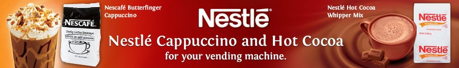 Nestle Vending Cappuccino and Vending Hot Chocolate Mix