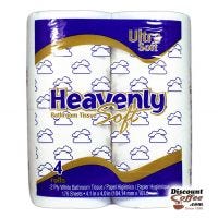 2-Ply Ultra Soft Bathroom Tissue | White 4.1" x 4"  Toilet Tissue Sheets, 176 Sheet Roll, 4 Roll Pack, 96 ct. Case Made in U.S.A.