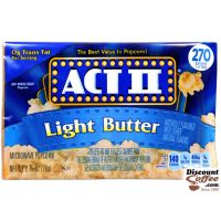 Act II Light Butter Microwave Popcorn Bag | 140 Calories, Gluten Free, 100% Whole Grain, 0g Trans Fat, 36 ct. Case.