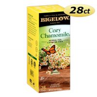 Bigelow Cozy Chamomile Herb Tea Bags 28 ct. Box | Natural Calming Herbal Tea Single Cup Hot Beverage Drinks, Caffeine Free. Kosher.