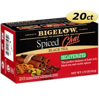 Bigelow Spiced Chai Decaf Chai Tea 20 ct. Box | Decaffeinated Black Tea, Gluten Free, Kosher