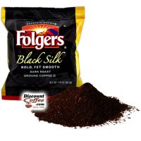 1.40 ounce Black Silk Coffee Packet, Dark Roast Folgers Ground Office Coffee.