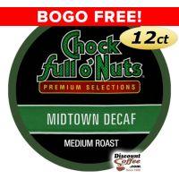 Decaffeinated Midtown Manhattan Chock full o'Nuts K-Cup® Coffee for Keurig® Coffee Makers, Medium Roast Single Serve Cups
