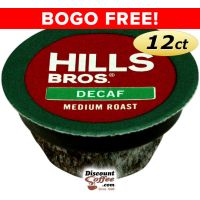 BOGO FREE Sale! Hills Bros Decaf Coffee K-Cup Pod | Decaffeinated Single Serve Cups for Keurig Brewers