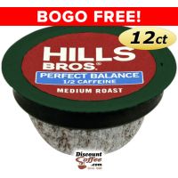 BOGO FREE Sale! Perfect Balance Coffee Pod | Half Caffeine Hills Bros Medium Roast K-Cup® Pods