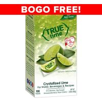 BOGO FREE Sale! True Lime Packets 100 ct. Dispenser | Natural Crystallized Lime Juice Flavor for Water, Beverages, Drinks, Bar Recipes.