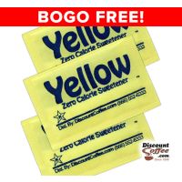 BOGO FREE Sale! Yellow Packets Zero Calorie Sweetener | Compare Splenda Brand, Save! Sucralose Artificial Sweeteners, Gluten Free, Kosher.