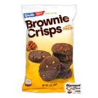 Brownie Crisps Pecans Cookies 3 oz. Bag, Basil's Bavarian Bakery snack cookies. Kosher. 