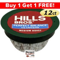 Perfect Balance Coffee Pod | Half Caffeine Hills Bros Medium Roast K-Cup® Pods