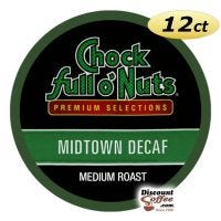 Decaffeinated Midtown Manhattan Chock full o'Nuts K-Cup® Coffee for Keurig® Coffee Makers, Medium Roast Single Serve Cups