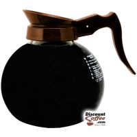 Coffee Pot Glass Bowl Brown Handle