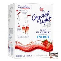 Crystal Light On the Go Wild Strawberry Energy Drink Mix | Bottled Water