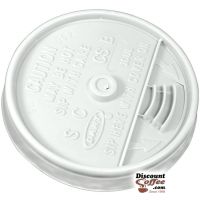 Dart 10UL 10 oz. White Plastic Sip Thru Lids | 10 Individually Wrapped 100 ct. Sleeves, 1,000 ct. Case Made in U.S.A.