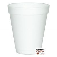 Dart 6J6 6 oz. Styrofoam Coffee Cups | White Cold or Hot Insulated Cups, 1,000 ct. Case, Made in U.S.A.