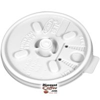 Dart 8FTL 8 oz. White Plastic Lift n' Lock Lids | 10 Individually Wrapped 100 ct. Sleeves, 1,000 ct. Case Made in U.S.A.