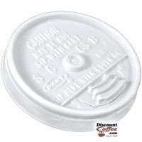 Dart 8UL 8 oz. White Plastic Sip Thru Lids | 10 Individually Wrapped 100 ct. Sleeves, 1,000 ct. Case Made in U.S.A.