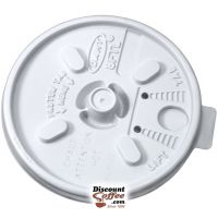 Dart 8UL 8 oz. White Plastic Tear Tab Lids | 10 Individually Wrapped 100 ct. Sleeves, 1,000 ct. Case Made in U.S.A.