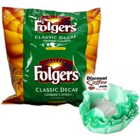 Folgers Decaf Classic Roast Coffee Filter Packs | 0.9 oz. Pre-measured Filter Packs Brew 12 Cup Pots.