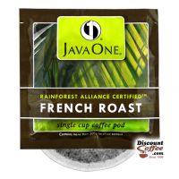 Java One Coffee French Roast Rainforest Alliance Single Cup Pods 200 ct. | Bulk Single-Cup In Room Single Origin Coffee Case