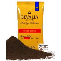 Pre-measured Gevalia Medium Roast House Blend Ground Coffee brews the perfect pot.