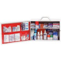 Green Guard First Aid Cabinet | 2 Shelf Truck, Vehicle, Office First-Aid OSHA Approved Safety Cabinet