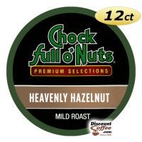 Heavenly Hazelnut Coffee Pod, Chock Full O'Nuts Single Serve Medium Roast Coffee