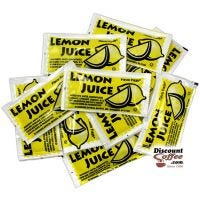 Lemon Juice Packets 4 gram | Lemon Juice Concentrate for Tea, Water, Beverages. 200 ct. Foodservice Bulk Case.