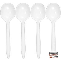 Medium Weight Soup Spoons - Bulk Plastic Cutlery