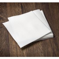 Square Luncheon Napkins, 1/4 Fold, 1 Ply Paper Napkin, 100% Recycled. Food Service, Restaurant Rolling Silverware, 12 in. x 12 in. Unfolded.