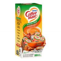 Zero Sugar Free Hazelnut Coffee-mate Creamer 50 count Box, No Refrigeration Needed, UHT Processed.