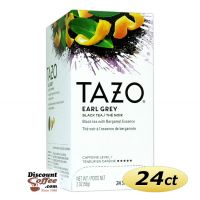 Tazo Earl Grey Tea 24 ct. Box | Black Tea, Spicy, Lavender, Lemon, Bergamot Flavored Hot Tea Bags.