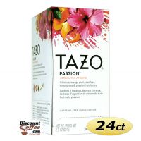 Tazo Passion Tea 24 ct. Box | Herbal Infusion Tea, Mango, Passion Fruit Flavored Hot Tea Bags.