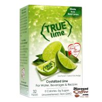 True Lime Packets 32 ct. Box | Natural Fresh Squeezed Lime Juice Flavor for Water, Beverages, Bar Recipes.