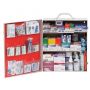 25 - 49 Person First Aid Safety Cabinet | Green Guard Emergency Medical Supplies Filled, Bandages, Eye Wash, Tablets, Ointment, .