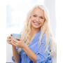 Beautiful lady enjoying a cup of coffee