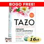 BOGO FREE Sale! Tazo Calm Chamomile Tea 16 ct. Box | Herbal Tea, Chamomile, Hibiscus, Spearmint, Rose, Lemongrass, Blackberry, Peppermint, Sarsaparilla, Licorice Flavors.