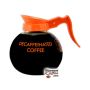Coffee Pot Glass Bowl Orange Handle