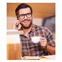 Drinking Sugar Free Hazelnut Flavored Coffee, Add Low Calorie Coffee-mate Creamer to Your Cup, No Trans Fat.