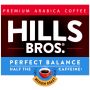 Hills Bros. Perfect Balance | ½ Caffeine, Medium Roast Ground Coffee Pods, 100% Arabica