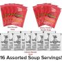 Lipton Cup-a-Soup Single Serve Assortment | Lipton Chicken Noodle, Hearty Chicken, Beef Noodle Instant Soup Packets.