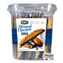 Nonni Almond Chocolate Biscotti 24 count Tub, 40% Recycled PET Plastic, Individually Wrapped for Freshness.