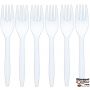 Solo Heavyweight Forks | 6 1/4 inch Plastic Cutlery, Disposable Polystyrene White Forks, 500 count Box.