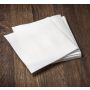 Square Luncheon Napkins, 1/4 Fold, 1 Ply Paper Napkin, 100% Recycled. Food Service, Restaurant Rolling Silverware, 12 in. x 12 in. Unfolded.