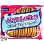 Strawberry Sandwich Cremes Cookies 5 oz. | Biscomerica Basil's Bavarian Bakery Vending Snack Cookies, Kosher, 24 ct. Case.