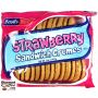 Strawberry Sandwich Cremes Cookies 5 oz. | Biscomerica Basil's Bavarian Bakery Vending Snack Cookies, Kosher, 24 ct. Case.