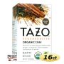 Tazo Chai Tea 16 ct. Box | Organic Black Tea, Spicy Cinnamon, Ginger, Cardamom, Clove, Star Anise Flavored Hot Tea Bags.