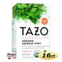 Tazo Refresh Mint Tea 16 ct. Box | Herbal Tea, Peppermint, Spearmint, Chocolate, Tarragon, Licorice, Chocolate Mint Flavored Hot Tea Bags.