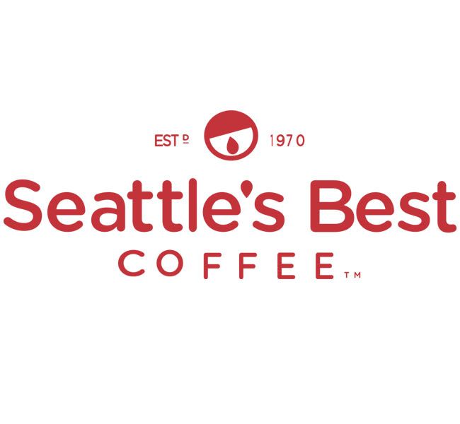 16 oz. Seattle’s Best Printed Coffee Cup, Red, White Disposable Paper Hot Drink Cups